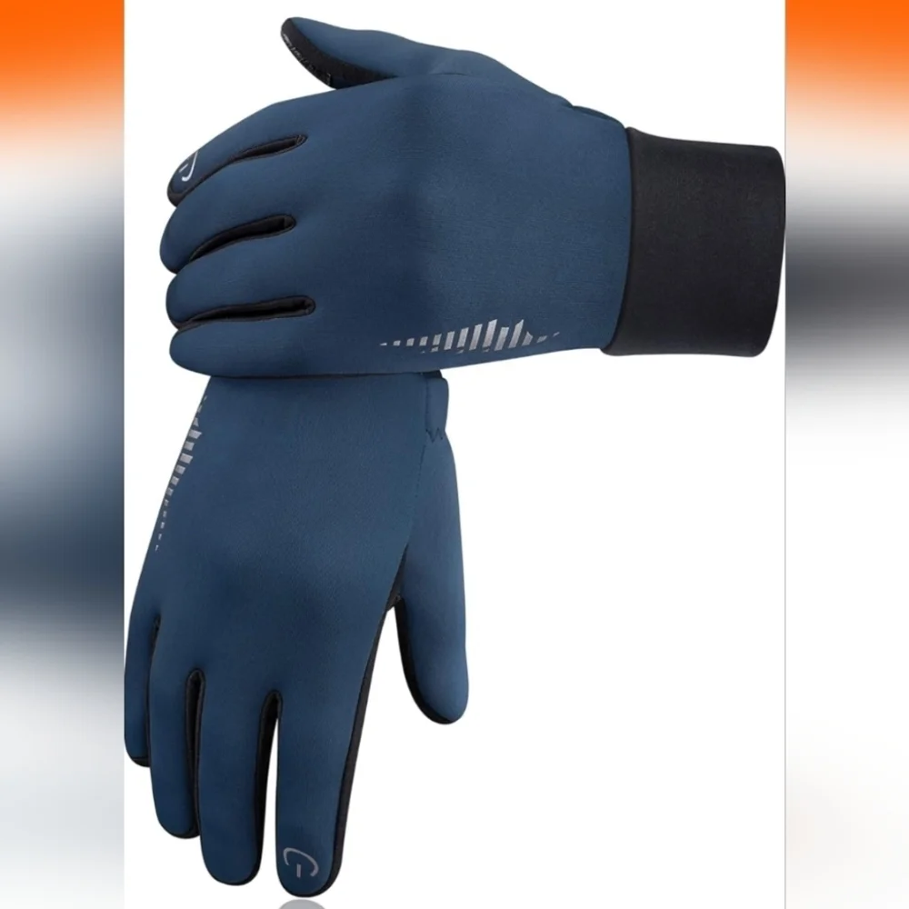 SIMARI Winter Gloves Women's Gloves Liner Thermal Warm Touch Screen Navy (EUC)